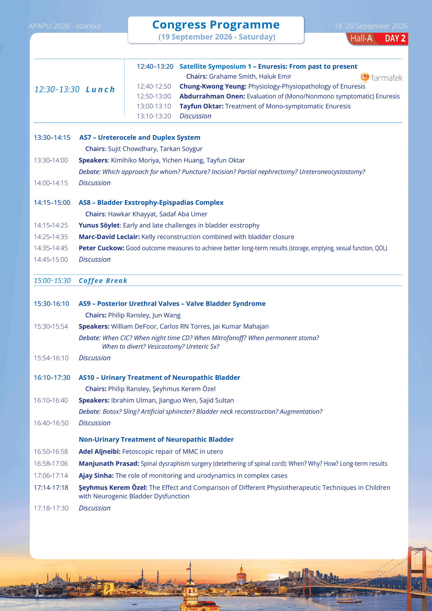 APAPU 2026 Scientific Program - Day 2 - Hall A 2/2