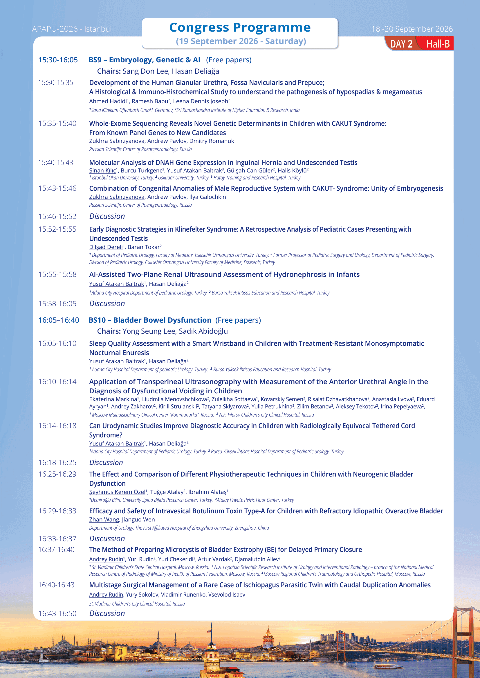 APAPU 2026 Scientific Program - Day 2 - Hall B 4/4